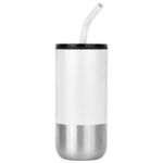 Cardiff 18oz. Double Wall Stainless Steel Mug w/Straw