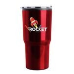 Carova - 18 oz. Stainless Steel Shell Auto Tumbler Digital - Red