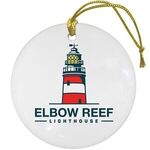 Buy Promotional Circle Ceramic Ornament 3" Diameter