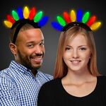 Christmas Bulb LED Mohawk Headband - Yellow