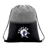 Color Basics Heathered Non-Woven Drawstring Bag -