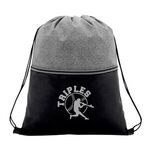 Color Basics Heathered Non-Woven Drawstring Bag -