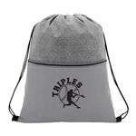 Color Basics Heathered Non-Woven Drawstring Bag -