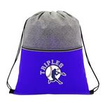 Color Basics Heathered Non-Woven Drawstring Bag -