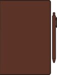 Conclave Refillable Leatherette Journal with Pen - Medium Brown