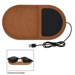 Cork Wireless Charging Pad Desktop Organizer -  