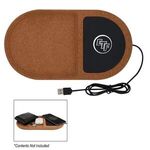 Cork Wireless Charging Pad Desktop Organizer -  