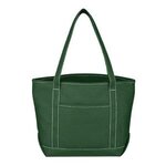 Cotton Canvas Boat Tote Bag - Green