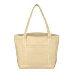 Cotton Canvas Boat Tote Bag - Natural