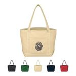 Cotton Canvas Boat Tote Bag - Red