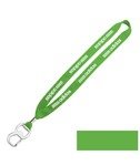 Cotton Lanyard with Metal Crimp & Metal Bottle Opener 3/4" - Lime Green