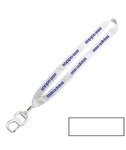 Cotton Lanyard with Metal Crimp & Metal Bottle Opener 3/4" - White