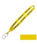 Cotton Lanyard with Metal Crimp & Metal Bottle Opener 3/4" - Yellow