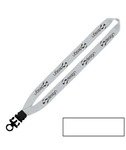 Cotton Lanyard with Plastic Snap-Buckle Release & O-Ring 1" -  