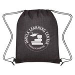 Crosshatch Non-Woven Drawstring Bag - Charcoal