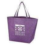 Crosshatch Non-Woven Tote Bag -  