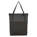 Crosshatch Non-Woven Zippered Tote Bag -  