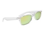 Crystalline Mirrored Malibu Sunglasses - Yellow