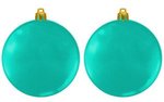 Custom Flat Fundraising Shatterproof Ornaments - Aqua