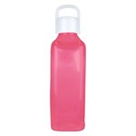 Custom Imprinted 24 oz. Classic Edge Bottle with Handle Lid - Translucent Red