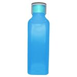 Custom Imprinted 24 oz. Classic Edge Bottle with Standard Lid - Transparent Blue