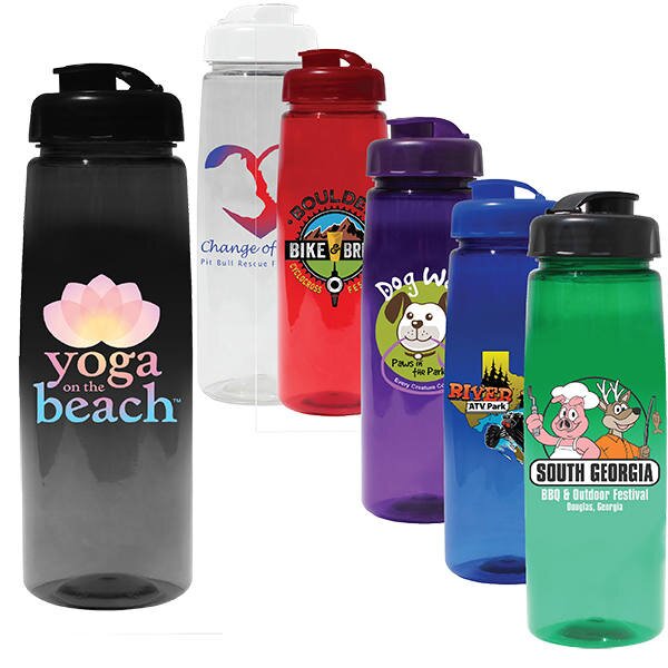 Main Product Image for Custom Imprinted PET Bottle with Flip Full Color 30 oz. 