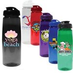 Custom Imprinted 30 oz. PET Bottle with Flip Full Color -  