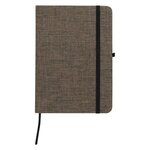 Custom Imprinted Heathered Journal with pen loop - Brown