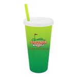 Custom Imprinted Mood 26 oz. Tumbler w/ Lid and Straw Full Color -  