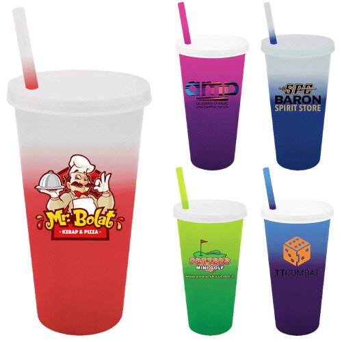 Main Product Image for Custom Imprinted Mood 26 oz. Tumbler w/ Lid and Straw Full Color