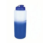 Custom Imprinted Mood(TM) 32 oz. Grip Bottle with Flip Top Cap - Frosted to Blue