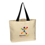 Custom Imprinted Natural Cotton Canvas Tote Bag Full Color -  