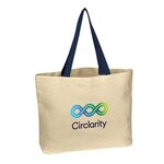 Custom Imprinted Natural Cotton Canvas Tote Bag Full Color -  