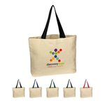 Custom Imprinted Natural Cotton Canvas Tote Bag Full Color -  