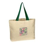 Custom Imprinted Natural Cotton Canvas Tote Bag Full Color -  