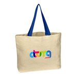 Custom Imprinted Natural Cotton Canvas Tote Bag Full Color -  