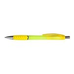 Custom Imprinted Nite Glow Grip Pen - Full Color - Neon Yellow