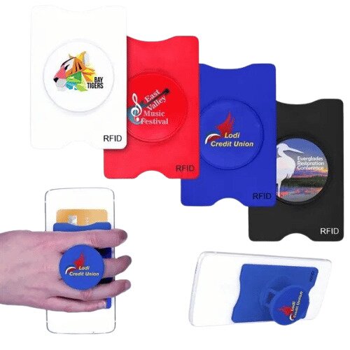 Main Product Image for Custom Imprinted RFID Stand-Out Phone/Card Holder, Full Color