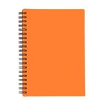 Custom Imprinted Rubber Spiral Notebook - Orange