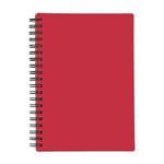 Custom Imprinted Rubber Spiral Notebook - Red