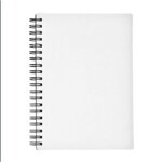 Custom Imprinted Rubber Spiral Notebook - White