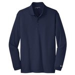 Custom Nike Golf Polo Shirt Design  Long Sleeve Dri-FIT Tech - Midnight Navy