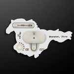 Custom Printed Blinky LED Horse Lapel Pin Lights -