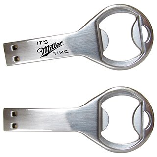 Main Product Image for Custom Printed Bottle Opener Usb Milwaukee 128 Mb