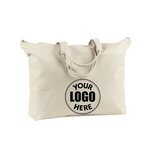 Buy Custom Printed Canvas Zippered Book Tote