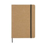 Custom Printed Eco-Inspired Notebook with strap - Black