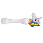 Custom Printed LED Unicorn Bubble Wand - White-yellow-blue