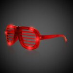 Custom Printed Light-Up LED Slotted Glasses Red -  