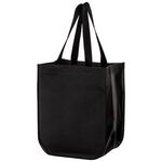 Custom Printed Matte Laminated Tote Bag 12" x 15" - Black-black
