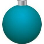 Custom Printed Round Disk Ornament - Teal